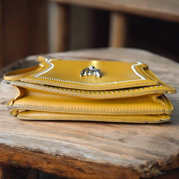 NPBAG Plain Spruce Yellow Crossbody Trendy Insect Purse Casual Fall Boho - Picture 9 of 12